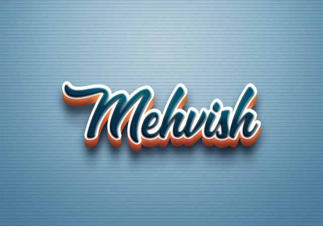 Free photo of Cursive Name DP: Mehvish