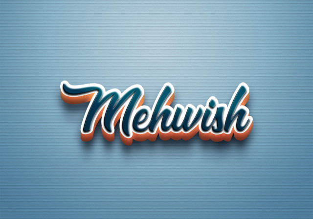 Free photo of Cursive Name DP: Mehwish