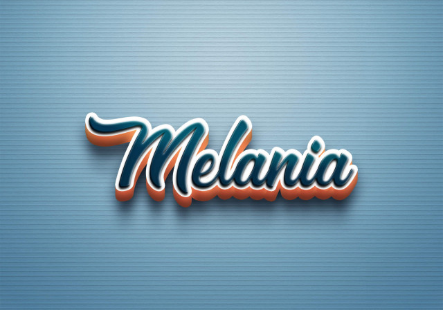 Free photo of Cursive Name DP: Melania