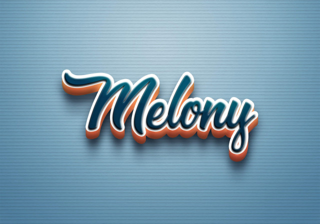 Free photo of Cursive Name DP: Melony