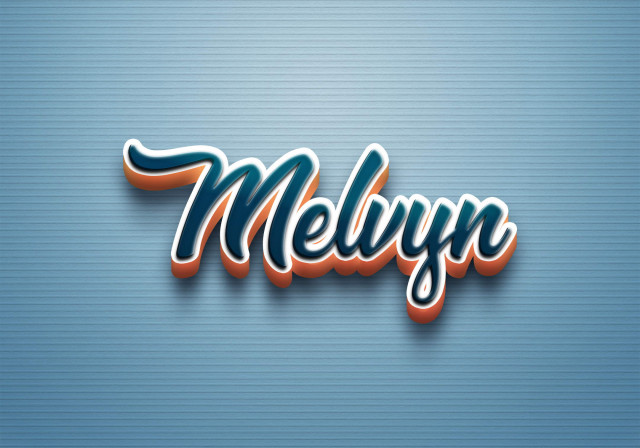 Free photo of Cursive Name DP: Melvyn