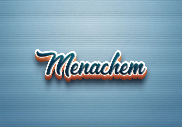 Free photo of Cursive Name DP: Menachem