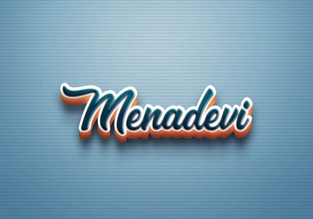 Free photo of Cursive Name DP: Menadevi