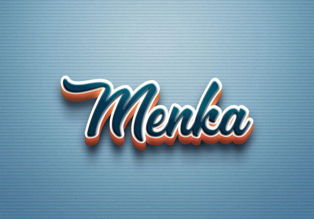 Free photo of Cursive Name DP: Menka