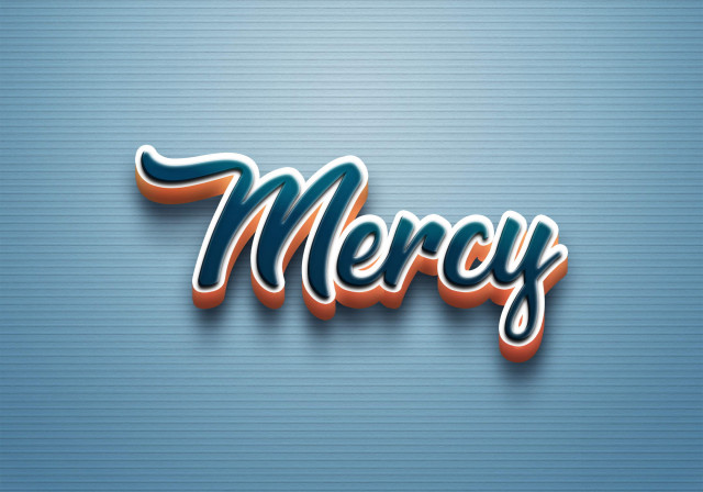 Free photo of Cursive Name DP: Mercy