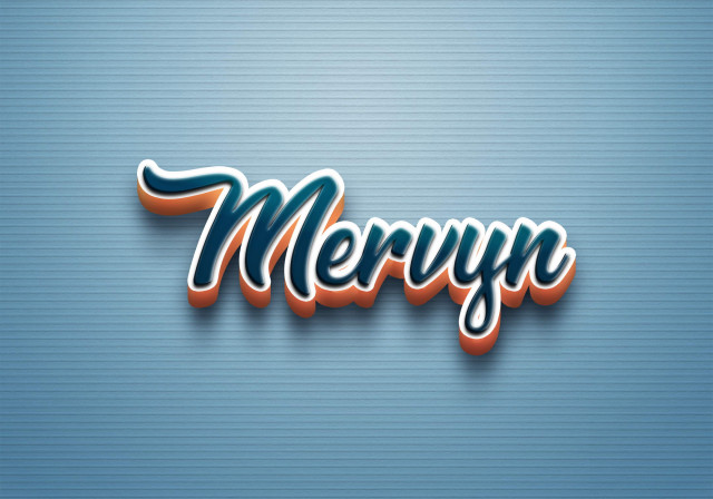 Free photo of Cursive Name DP: Mervyn