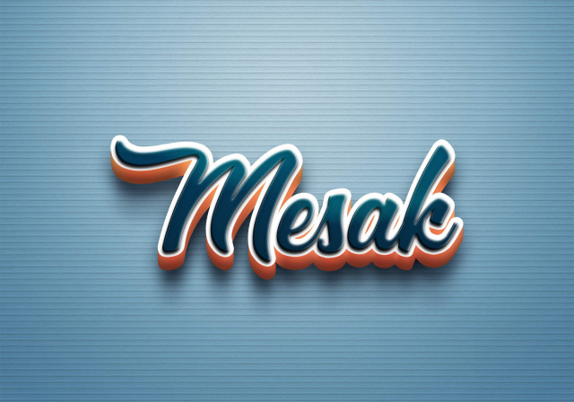Free photo of Cursive Name DP: Mesak