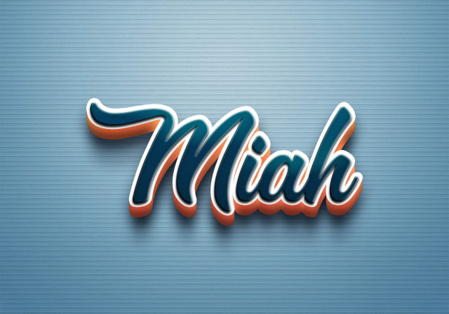 Free photo of Cursive Name DP: Miah