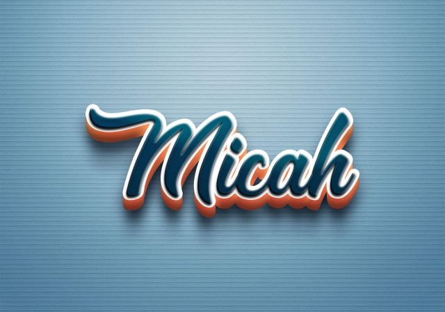 Free photo of Cursive Name DP: Micah