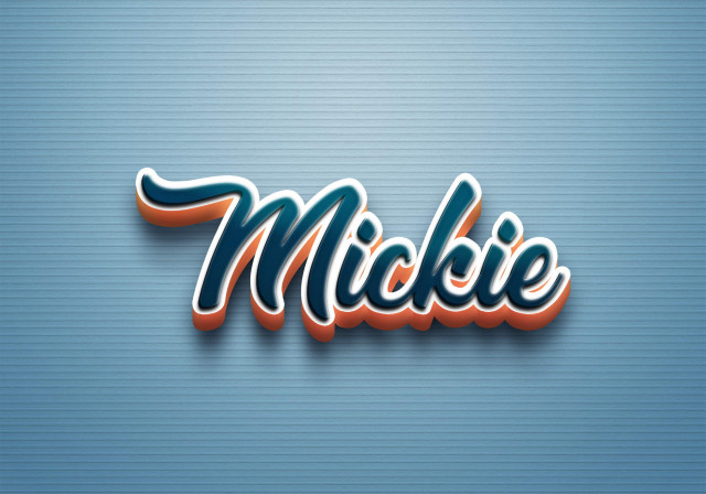 Free photo of Cursive Name DP: Mickie