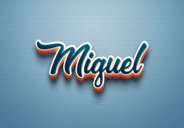 Free photo of Cursive Name DP: Miguel