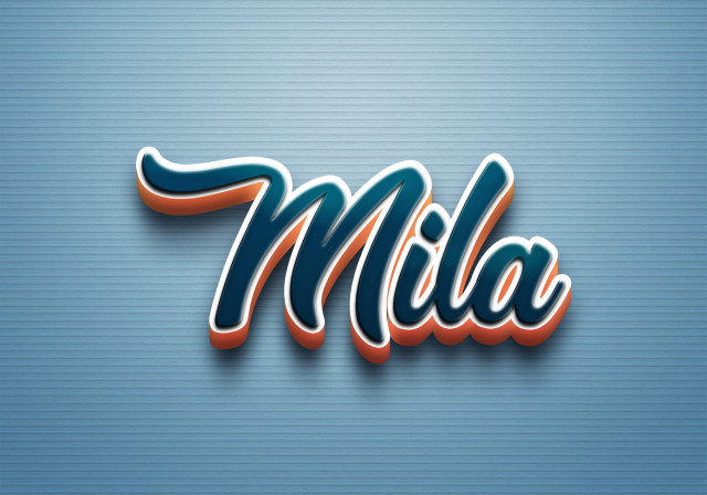 Free photo of Cursive Name DP: Mila