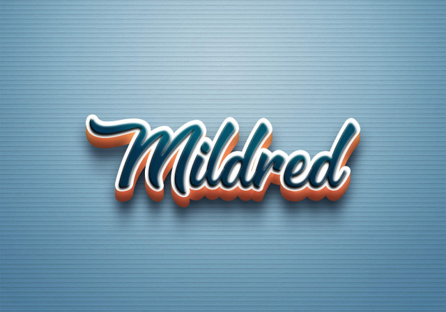 Free photo of Cursive Name DP: Mildred