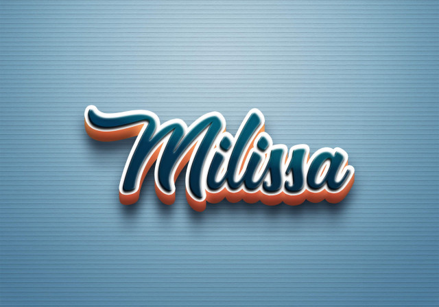 Free photo of Cursive Name DP: Milissa