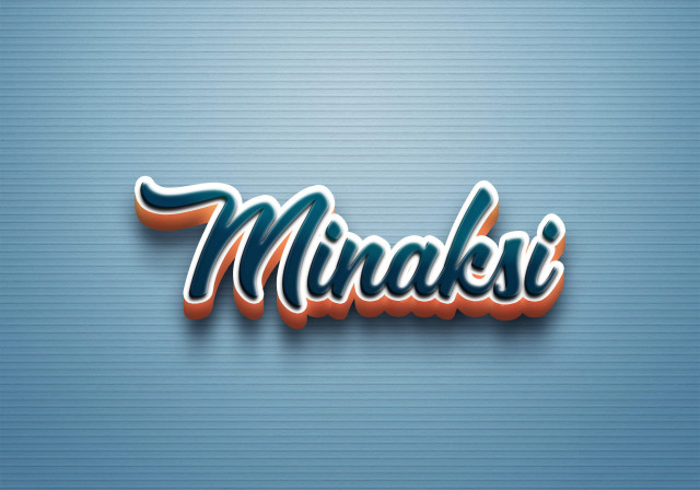 Free photo of Cursive Name DP: Minaksi