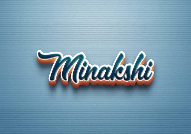 Free photo of Cursive Name DP: Minakshi