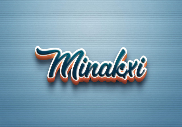 Free photo of Cursive Name DP: Minakxi