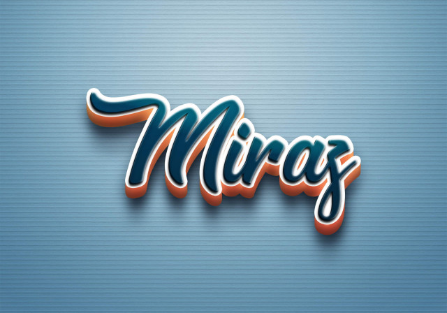 Free photo of Cursive Name DP: Miraz