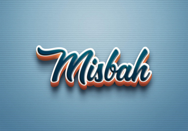 Free photo of Cursive Name DP: Misbah