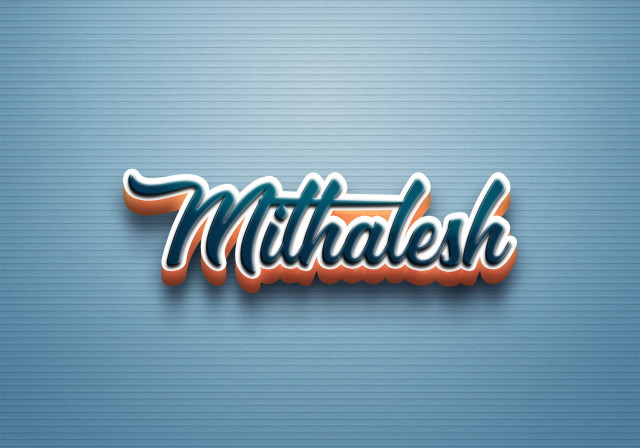 Free photo of Cursive Name DP: Mithalesh