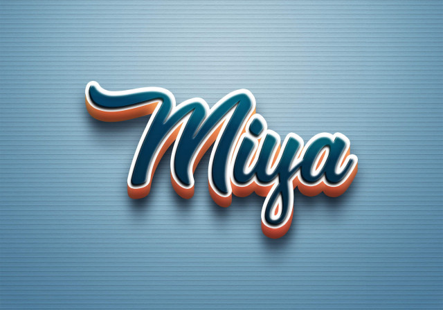 Free photo of Cursive Name DP: Miya