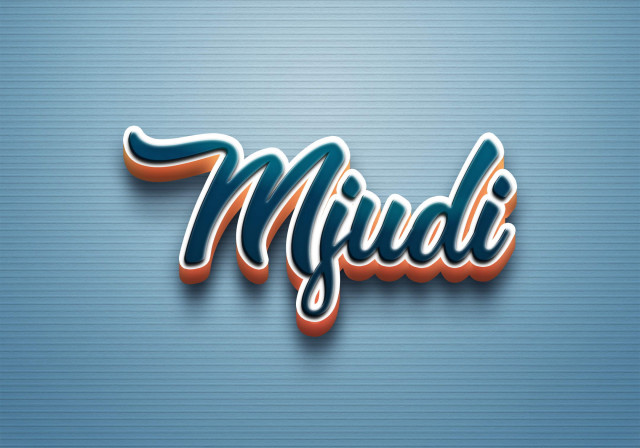 Free photo of Cursive Name DP: Mjudi