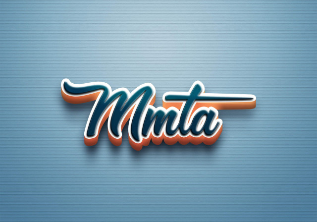 Free photo of Cursive Name DP: Mmta