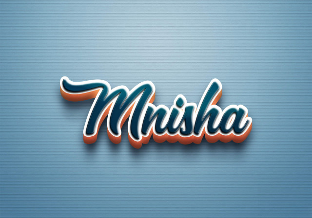 Free photo of Cursive Name DP: Mnisha