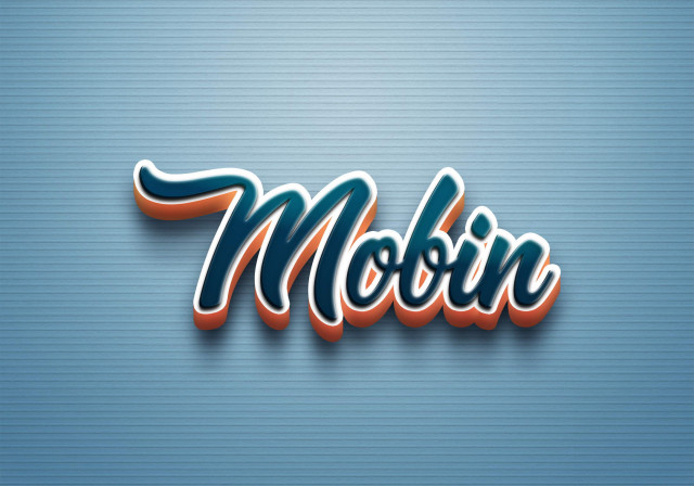Free photo of Cursive Name DP: Mobin