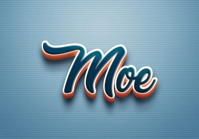 Free photo of Cursive Name DP: Moe