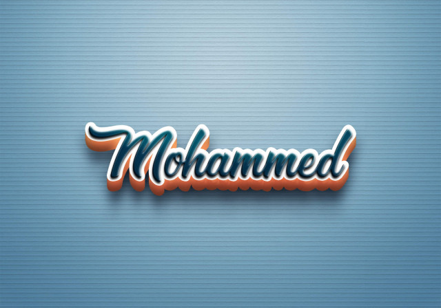 Free photo of Cursive Name DP: Mohammed