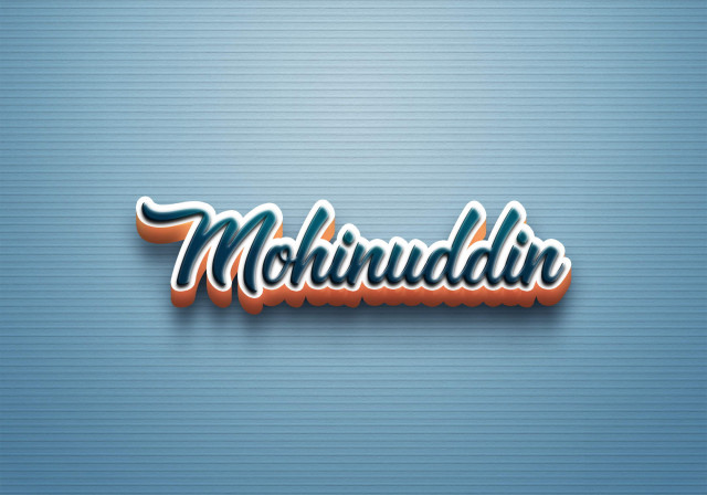 Free photo of Cursive Name DP: Mohinuddin
