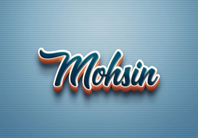 Free photo of Cursive Name DP: Mohsin