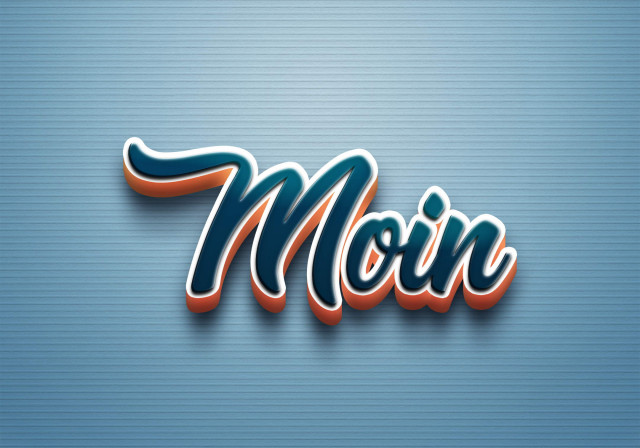 Free photo of Cursive Name DP: Moin