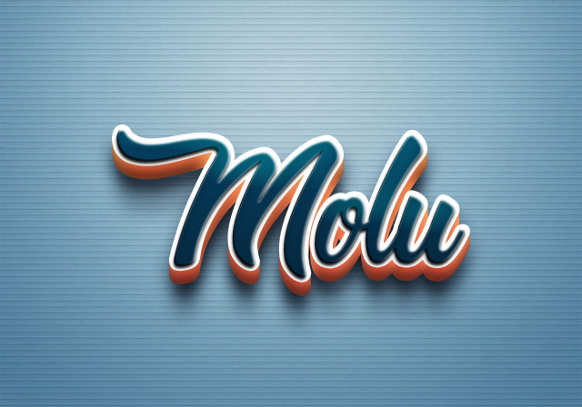 Free photo of Cursive Name DP: Molu