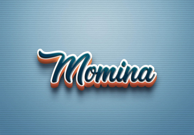 Free photo of Cursive Name DP: Momina