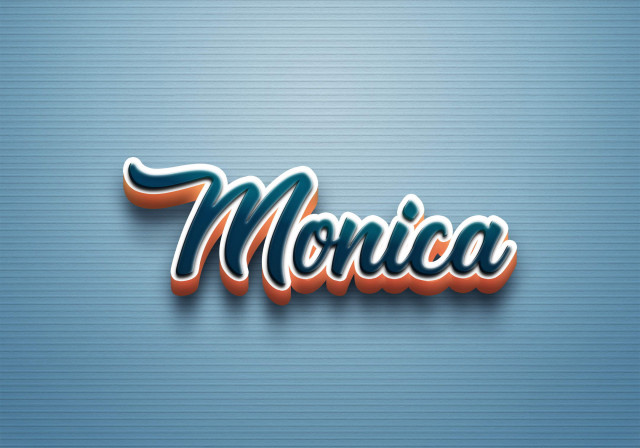 Free photo of Cursive Name DP: Monica