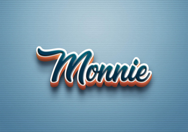 Free photo of Cursive Name DP: Monnie