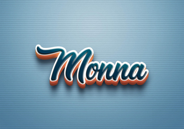 Free photo of Cursive Name DP: Monna