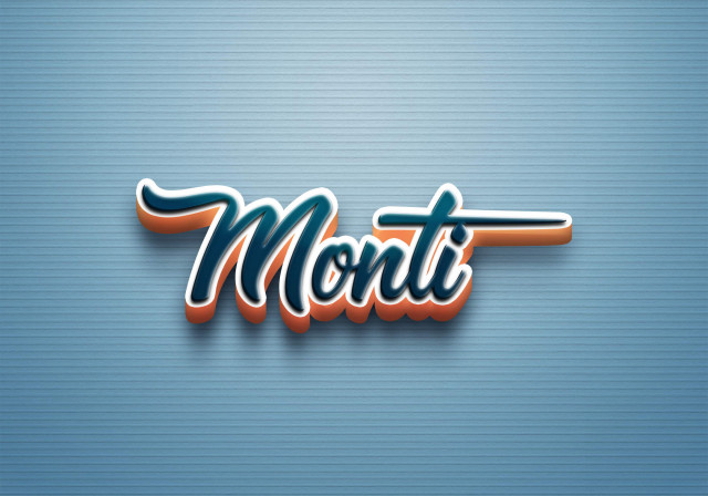 Free photo of Cursive Name DP: Monti