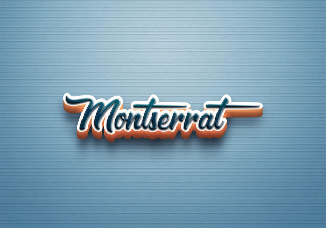 Free photo of Cursive Name DP: Montserrat