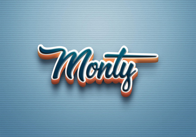 Free photo of Cursive Name DP: Monty