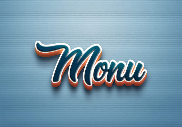 Free photo of Cursive Name DP: Monu