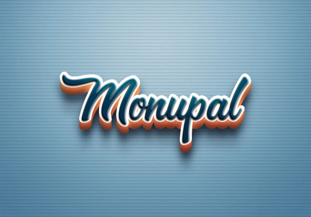 Free photo of Cursive Name DP: Monupal