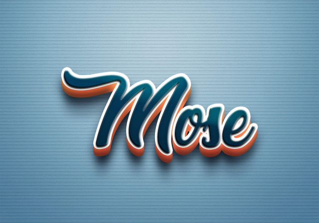 Free photo of Cursive Name DP: Mose