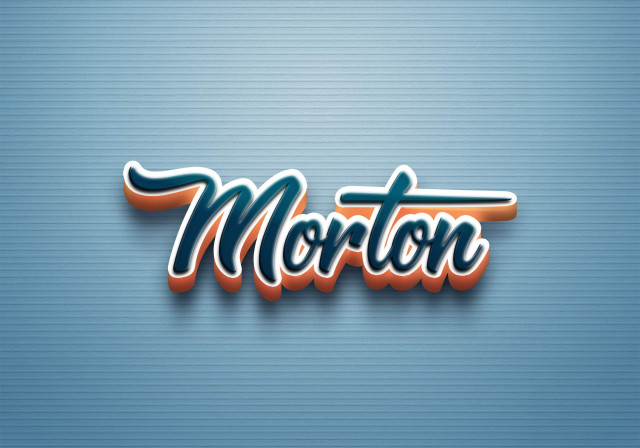 Free photo of Cursive Name DP: Morton