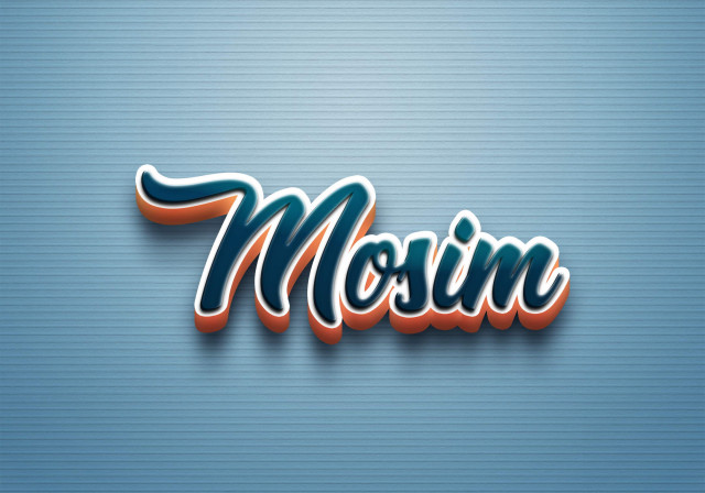 Free photo of Cursive Name DP: Mosim
