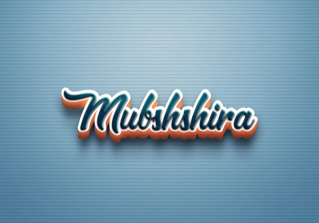Free photo of Cursive Name DP: Mubshshira