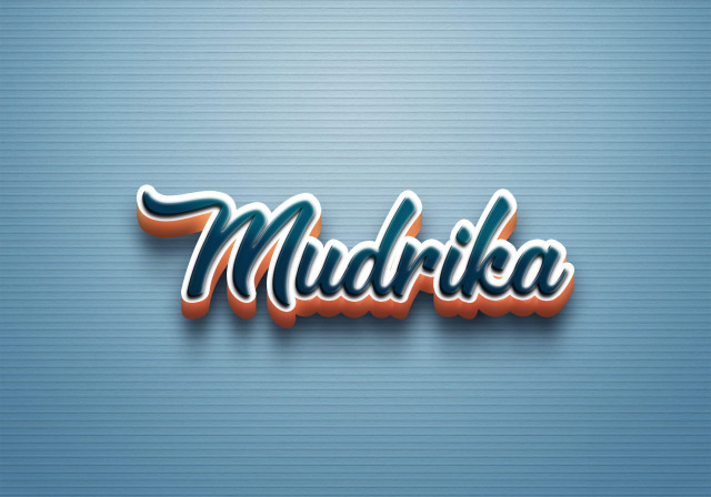 Free photo of Cursive Name DP: Mudrika