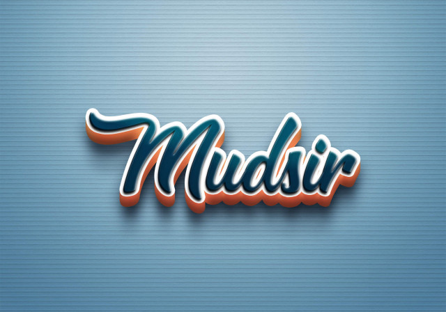 Free photo of Cursive Name DP: Mudsir